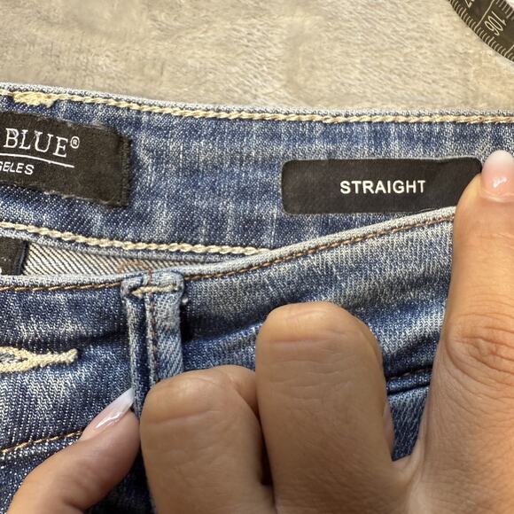 Judy Blue High Rise Straight Jeans Distressed Light Wash Women’s 5/27 JB88785 MD - Picture 5 of 13